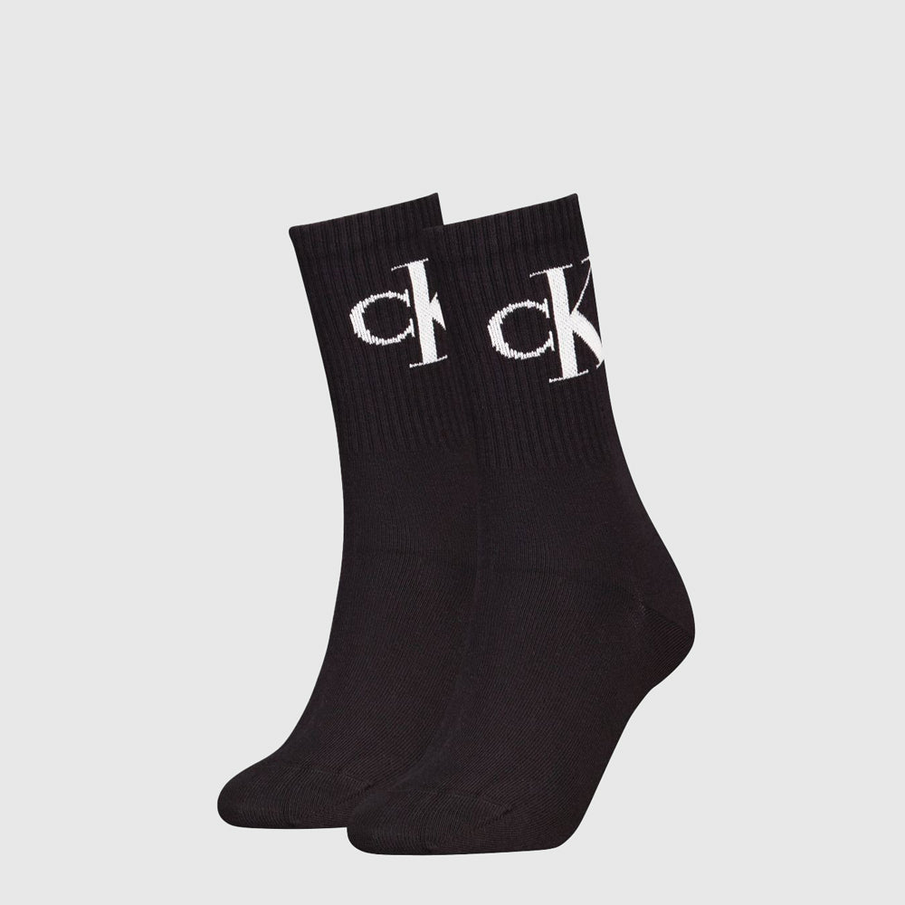 2 Pack Monogram Sock - Black