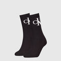 2 Pack Monogram Sock - Black