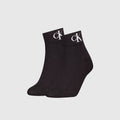 2 Pack Quarter Monogram Sock - Black