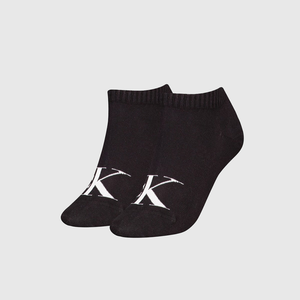 2 Pack Sneaker Monogram Sock - Black