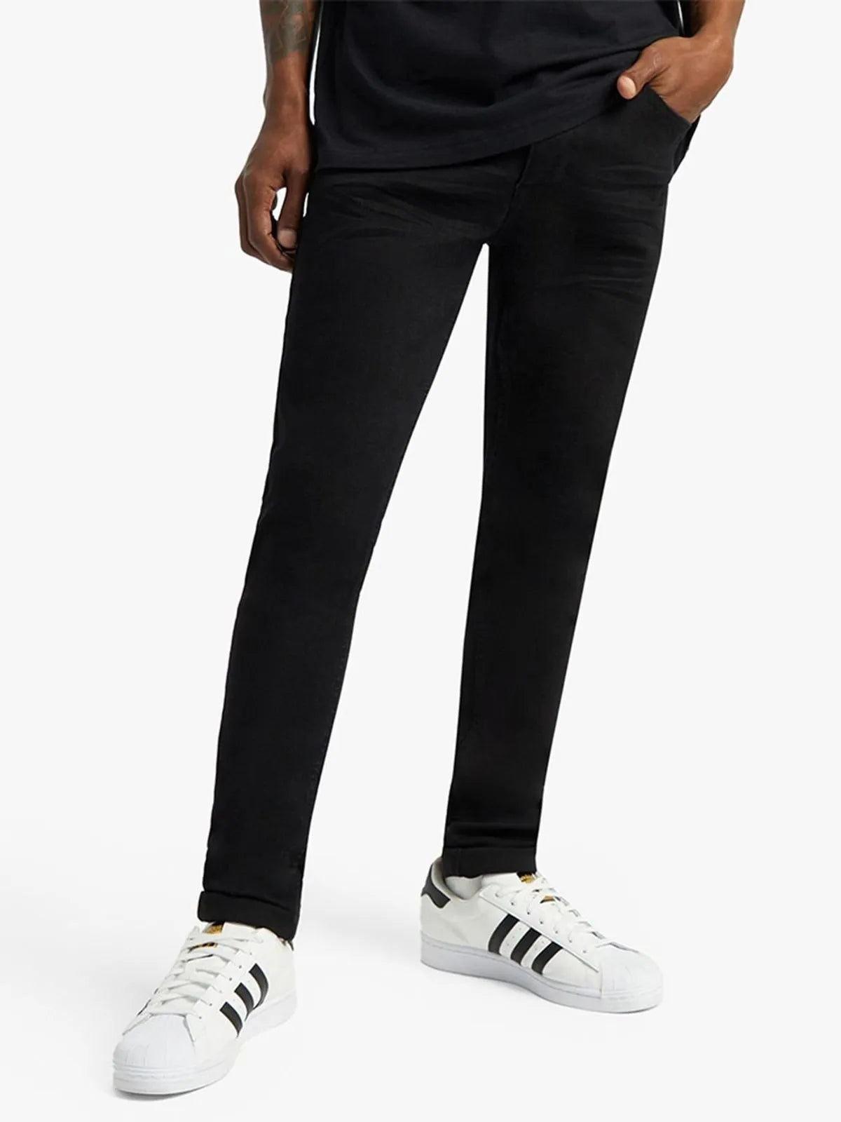 Redbat Men's Super Skinny Black Jeans Redbat