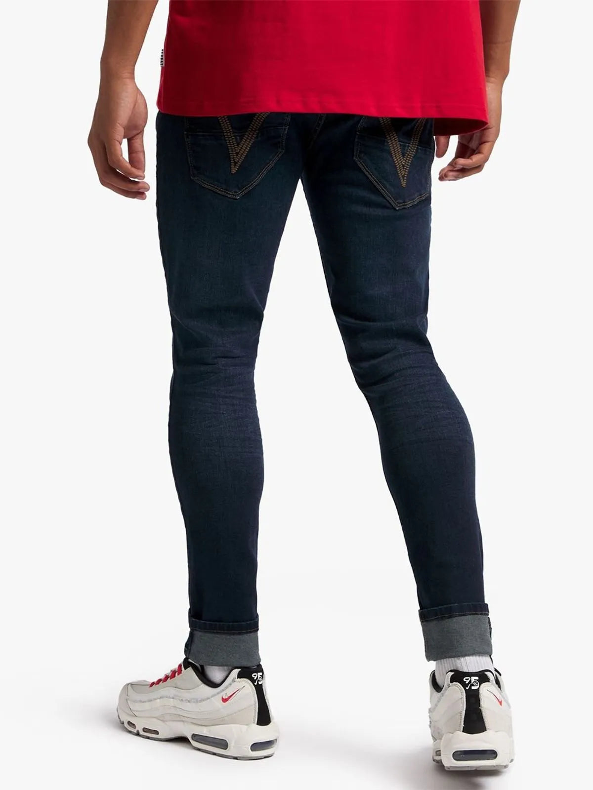 Redbat Men's Dark Wash Super Skinny Jeans Redbat