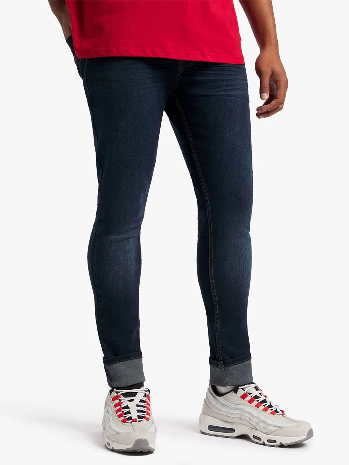 Redbat Men's Dark Wash Super Skinny Jeans Redbat