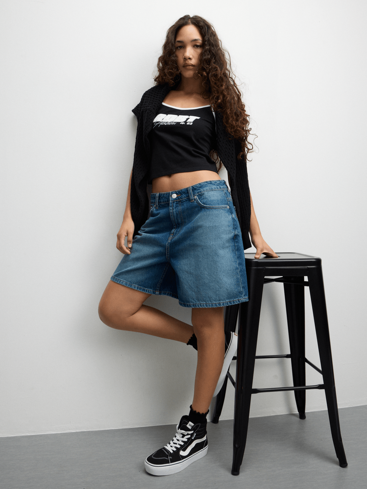 Redbat Women's Bermuda Denim Medium Wash Shorts