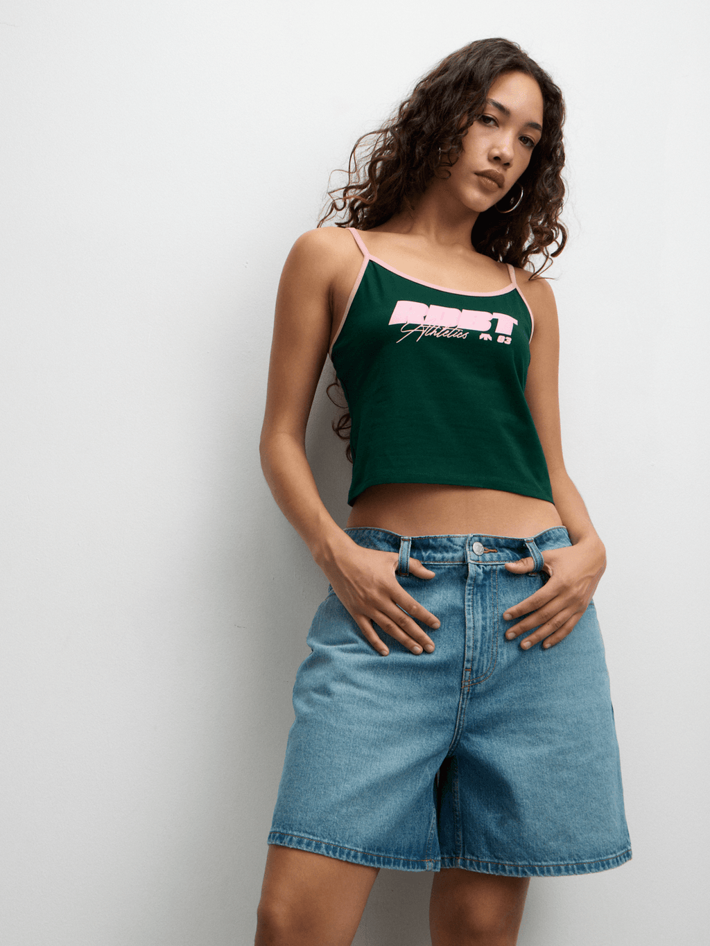 Redbat Women's Light Wash Bermuda Denim Shorts