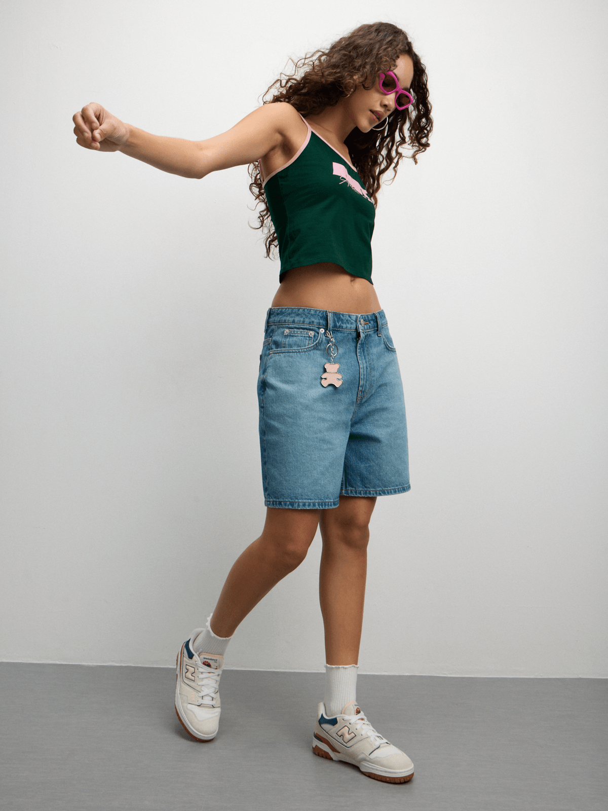 Redbat Women's Light Wash Bermuda Denim Shorts