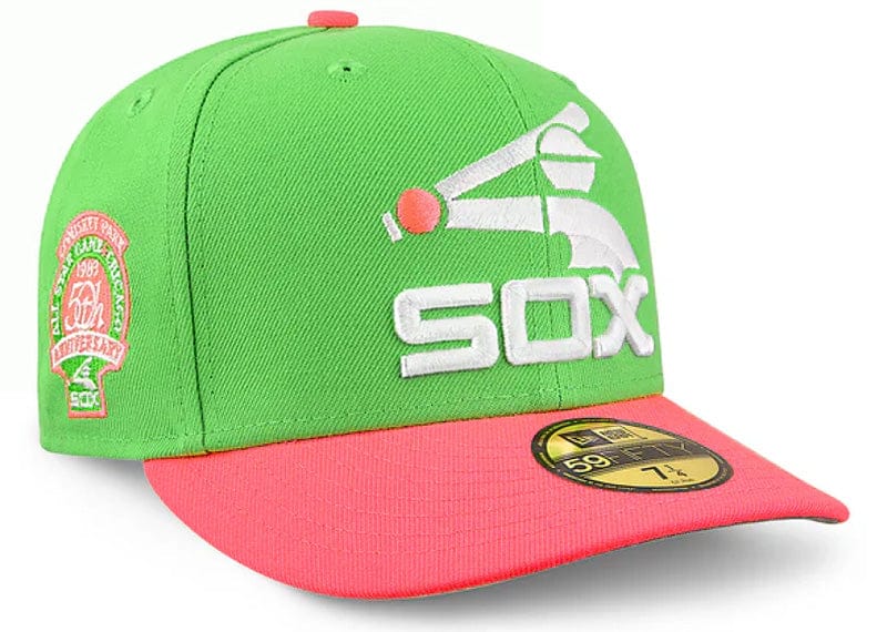 New Era Chicago White Sox Lime Green and Pink 50th Anniversary Fitted Hat 7 1/4