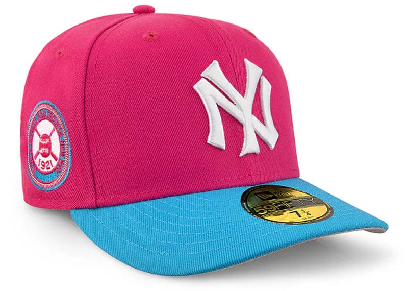 New Era New York Yankees Pink Glow & Blue 1921 World Series Fitted Hat 7 1/4