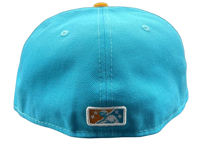 New Era PS. Angels Blue+White Orange Grey UV Fitted Hat 7 3/8