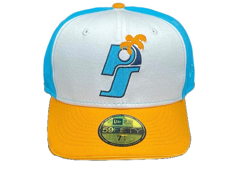New Era PS. Angels Blue+White Orange Grey UV Fitted Hat 7 3/8