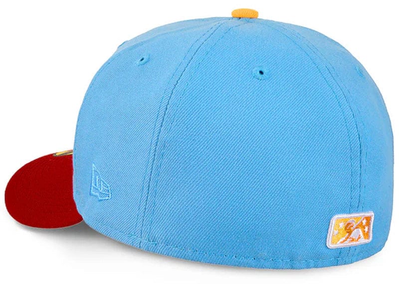 New Era Shreveport Swamp Dragons Sky Blue & Burgundy Fitted Hat 7 1/8